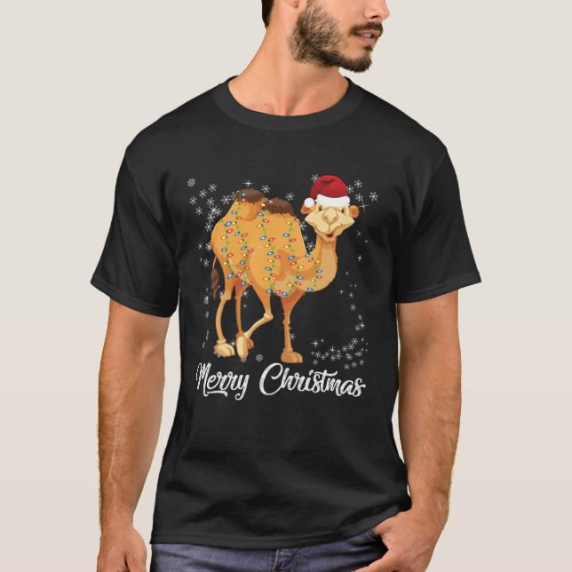 Merry Christmas Camel Ugly Sweater Santa Claus Xma (Anverso)