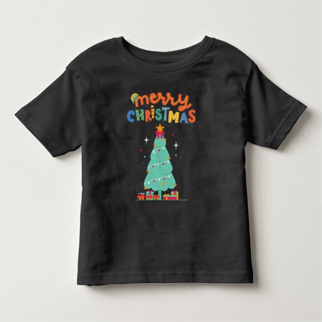 MERRY CHRISTMAS - Camiseta de árbol de Navidad (Anverso)