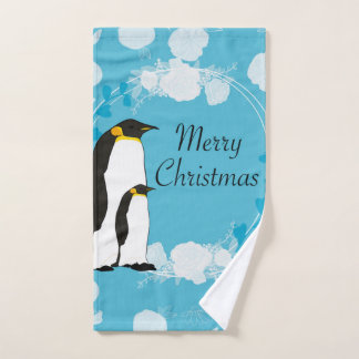 merry christmas, christmas,penguin,flowers