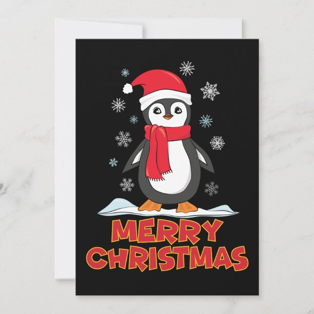 Merry Christmas Cute Penguin (Anverso)