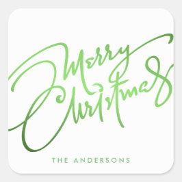MERRY CHRISTMAS DE MANO | PEGATINA DE VACACIONES