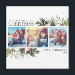 Merry Christmas Forest Berry Pinecone Photo Magner<br><div class="desc">Celebra la época más maravillosa del año con nuestro Merry Christmas Forest Berry Pinecone Photo Magnet! Esta hermosa tarjeta presenta un impresionante collage de tres fotos junto con la vegetación moderna de acuarela de invierno, bayas y motivos de pinecone. La manera perfecta de enviar vítores de vacaciones a tus amigos...</div>