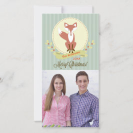 Merry Christmas Fox - Tarjeta fotográfica de Navid