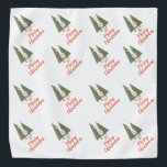 Merry Christmas Gnome Mascota Bandana<br><div class="desc">¡Tu perro o gato se verán tan lindos en este divertido vendana del mascota Gnome de Feliz Navidad! Escena de invierno con un gnomo escandinavo de patas delgadas sosteniendo un bonito pájaro azul frente a pinos. En la tipografía roja bonito está la cita "Feliz Navidad". ¡Mira las camisetas que hacen...</div>