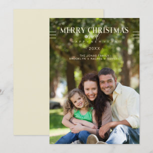 Merry Christmas Happy New Year Script Custom Photo