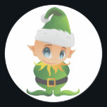 Merry Christmas Lil Angel Pegatina<br><div class="desc">Feliz Navidad Saludos Elves Elf Xmas Bells Cute Adorables Pequeños Ángeles Bolas De Oro Ornamentos Árboles Ornamentos Cerebros Teddy Amor De Fiestas En La Colección De Navidades Trimada En Golds Navidades Pegatina</div>