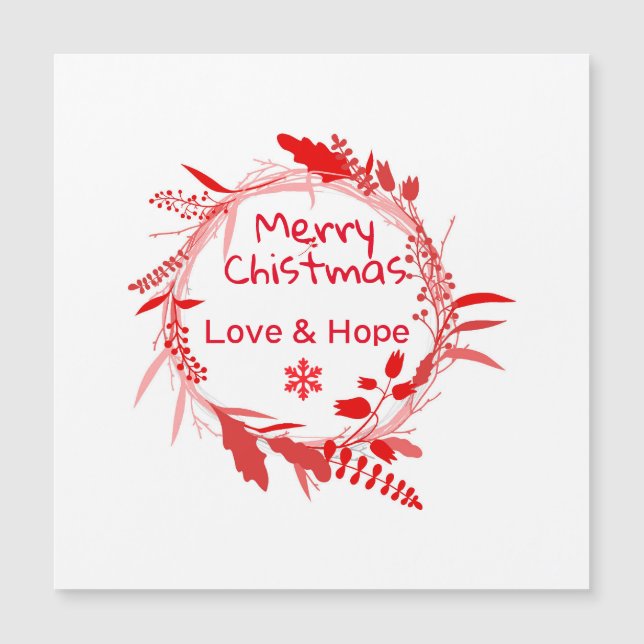 Merry Christmas Love & Hope card (Anverso)