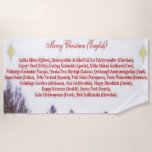 Merry Christmas Multi Language Beach Toalla<br><div class="desc">Merry Christmas Multi Language Beach Toalla</div>