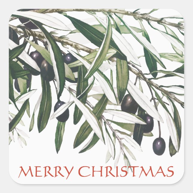 MERRY CHRISTMAS OLIVE BRANCH SELLO PARA SOBRES PEG (Anverso)
