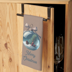 Merry Christmas Ornament Kitchen Toalla
