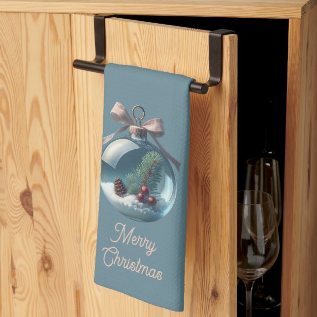 Merry Christmas Ornament Kitchen Toalla (Pliegue de tercios)