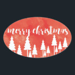 Merry Christmas Oval Pegatina Template<br><div class="desc">Selle sus tarjetas de Navidades con el divertido pegatina oval de Feliz Navidad. Personalizar con su propia foto,  arte,  texto y usar fuentes divertidas! ¡Cree un conjunto de saludos de vacaciones de coordinación! Consulte nuestra tarjeta de Navidades correspondiente,  el sello postal y la etiqueta de dirección de retorno.</div>