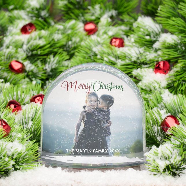 Merry Christmas Photo Red Green Script Overlay (Navidad)