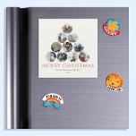 Merry Christmas Photo Red Refrigerator Magnet<br><div class="desc">¡Las tarjetas de felicitación que tus amigos y familia tendrán y disfrutarán en los años venideros! ¿No puedes escoger una o dos de tus fotos familiares favoritas? Estos imanes de refrigerador de 5, 25" x 5, 25" incluyen marcadores de posición para 10 de sus fotos favoritas, nombre de familia y...</div>