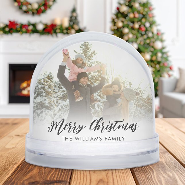 Merry Christmas Photo Snow Globe (Subido por el creador)