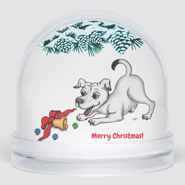 Merry Christmas! Puppy with Bell and Ball (Anverso)