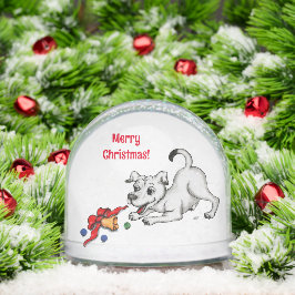 Merry Christmas! Puppy with Bell and Ball