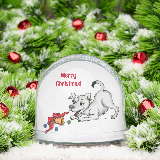 Merry Christmas! Puppy with Bell and Ball (Navidad)