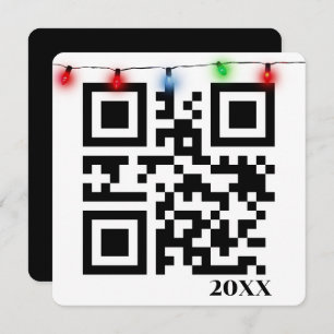 Merry Christmas QR Code con String Lights