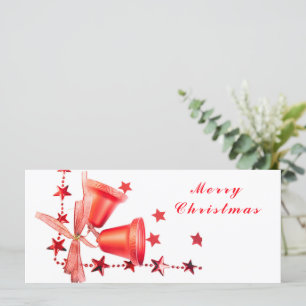 Merry Christmas Red Bells decoration with text
