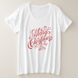 Merry Christmas Red Fancy Cursive Typography