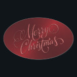 Merry Christmas Red Pegatina Grabado en relieve Lo<br><div class="desc">Artículos con temática navideña diseñados por Umua. Impreso y enviado por Zazzle o sus afiliados.</div>
