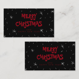 Merry Christmas Red Snow Mini Tarjeta de regalo