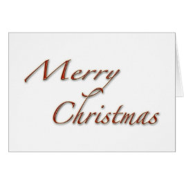 Merry Christmas Red Text sobre la tarjeta blanca d
