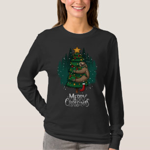 Merry Christmas Sloth   Camiseta festiva