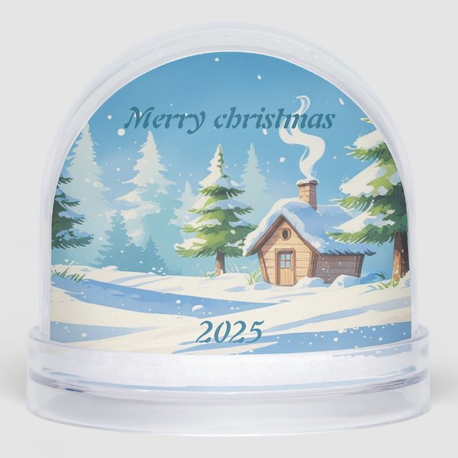 Merry christmas snow globe personalize family (Anverso)