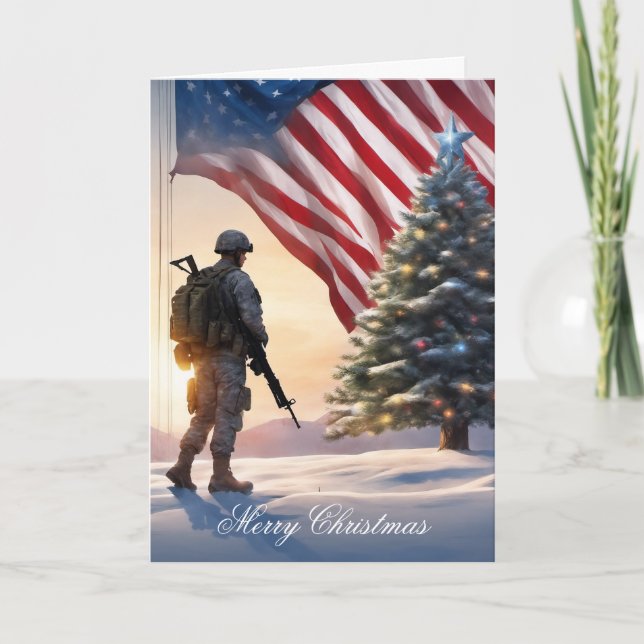 Merry Christmas Soldier - Tarjeta de felicitación  (Anverso)