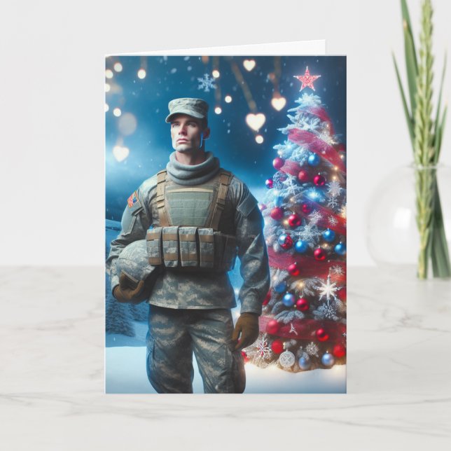 Merry Christmas Soldier - Tarjeta de felicitación  (Anverso)