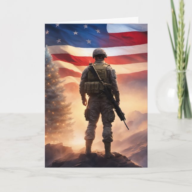 Merry Christmas Soldier - Tarjeta de felicitación  (Anverso)