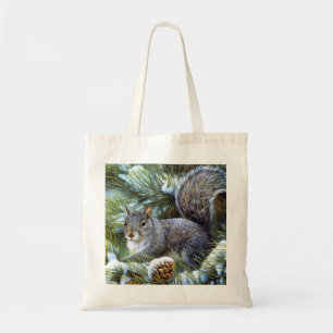 MERRY CHRISTMAS SQUIRRELS Tela Bolsa de regalo