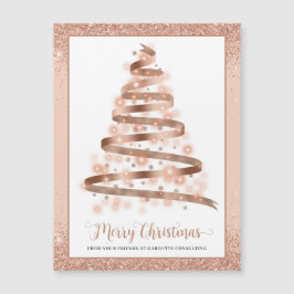 Merry Christmas Tree Business Magnetic Card
