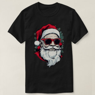 Merry Christmas Typography Black Men camisetas