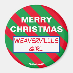 MERRY CHRISTMAS Weaverville Chica imán