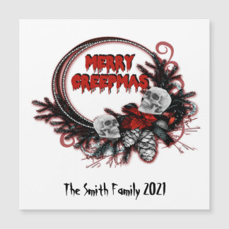 Merry Creepmas Horror Navidades Personalizado Magn