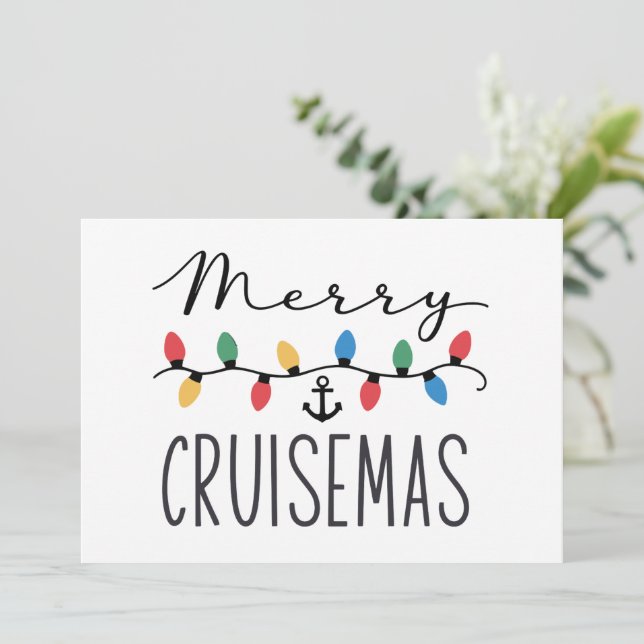 Merry Cruisemas Familia Navidad Crucero Viaje  (Anverso de pie)