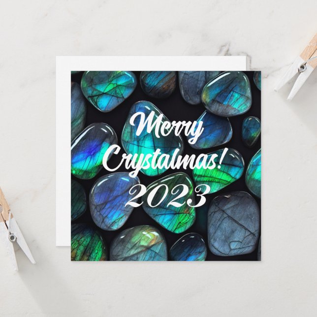 ¡Merry Crystalmas! Gemstone Labradorita Azul 2023 (Anverso/Reverso In Situ)