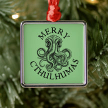 Merry Cthulhumas Lovecraft Cthulhu Ornamento Metal