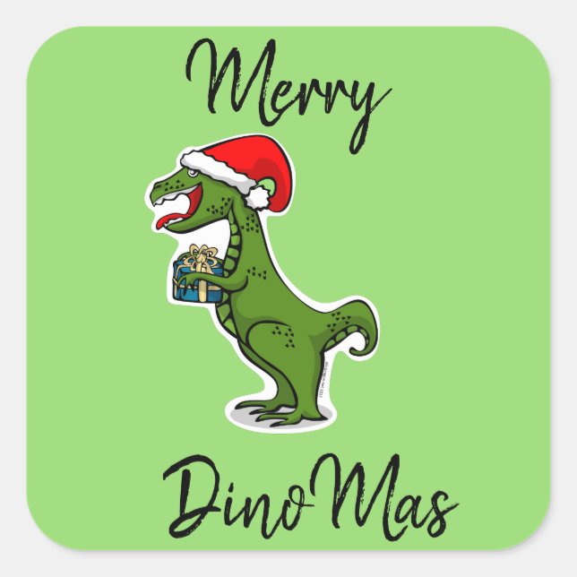 Merry DinoMas Pegatina (Anverso)