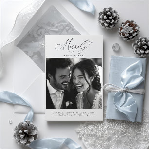 Merry Ever After Foto Minimalista de Navidad 