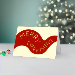 Merry Everything Typography Holiday Relieve metali