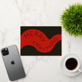 Merry Everything Typography Holiday Relieve metali