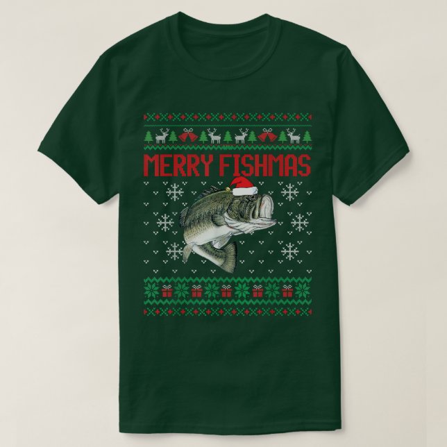 Merry Fishmas Navidades feos Sweater Gracioso Angl (Diseño del anverso)