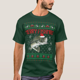 Merry Fishmas Navidades feos Sweater Gracioso Angl
