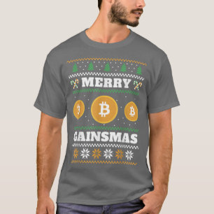 Merry Gainsmas Bitcoin Navidades feos suéter