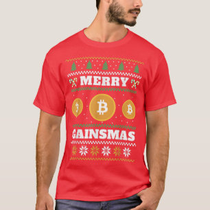 Merry Gainsmas Bitcoin Navidades feos suéter 