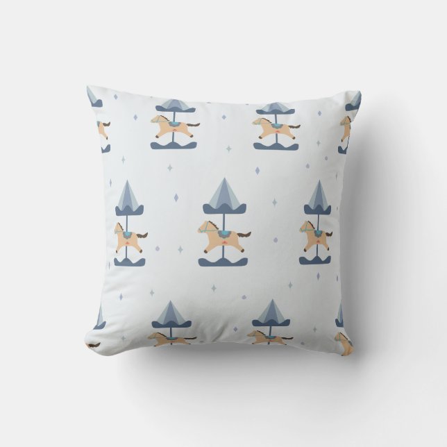 Merry Go Round Para Niño Y Almohada De Lanzamiento (Anverso)